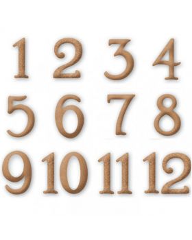 Numeri Classici in Legno Decorabilia 4,5cm da 1 a 12