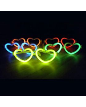 Occhiali Cuore Pvc Luminosi Colorati 1pz