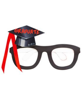 Occhiali Carta Laurea Graduate Neri con Tocco