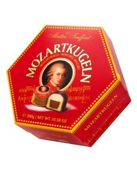 Praline Cioccolatini Palle di Mozart Scatola Esagonale 300gr