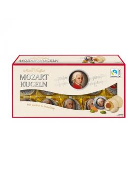 Praline Cioccolatini Palle di Mozart Cioccolato Bianco Scatola 200gr