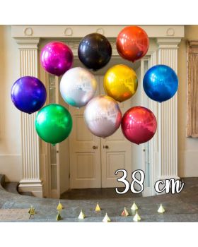 Palloncino Foil Sfera Globo Metallizzato Colorato 38cm