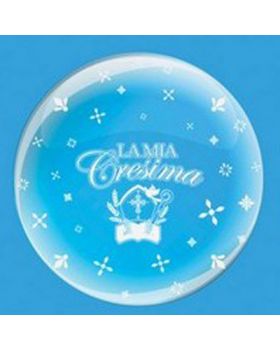 Mini Palloncini Foil Trasparenti Decorazioni Bianche La Mia Cresima 26cm 5pz