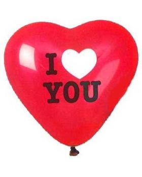 Maxi Palloncini Lattice Forma Cuore I Love You Rossi 10pz 43cm