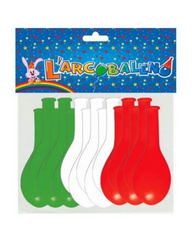 Palloncini Lattice Medi Tricolore Italia 15pz