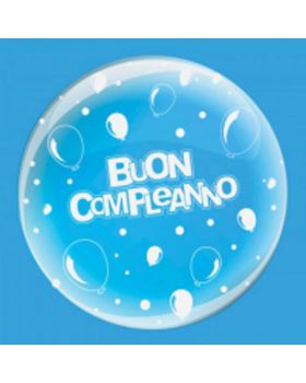 Mini Palloncini Foil Trasparenti Decorazioni Bianche Buon Compleanno 26cm 5pz