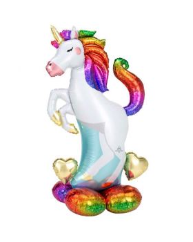 Maxi Palloncino Foil Unicorno 139cm Gonfiaggio ad Aria