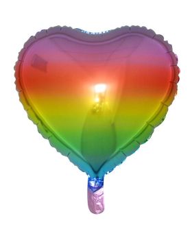 Palloncino Foil Cuore Colori dell'Arcobaleno 45cm