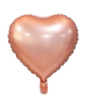 Palloncino Foil Cuore Oro Rosa Satinato 45cm