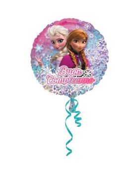 Palloncino Foil Rotondo Buon Compleanno Frozen Northern 45cm