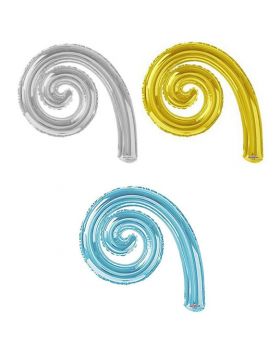 Palloncini Foil Kurly Spiral Colorati 35cm 5pz