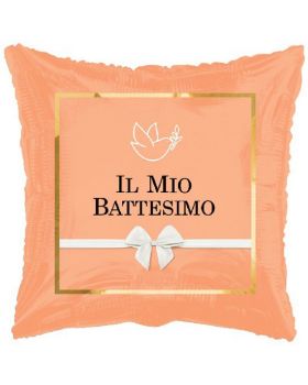 Palloncino Foil Quadrato Il Mio Battesimo Chic Oro Rosa 46cm