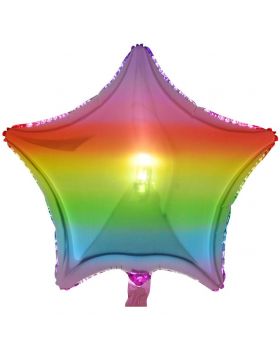 Palloncino Foil Stella Colori dell'Arcobaleno 46cm