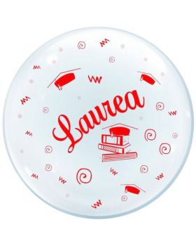 Palloncino Foil Rotondo Trasparente Laurea 61cm