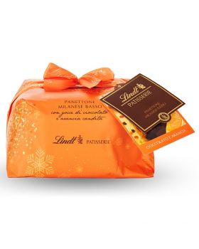 Panettone Milanese Basso Cioccolato e Arancia Lindt Incartato 1 Kg