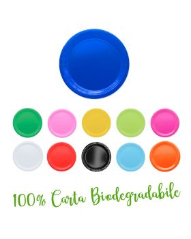Piatti Carta 100% Biodegradabile Colorati Ecolor Scelta Naturale