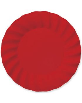 Piatti Fondi Carta Wavy Red Rossi