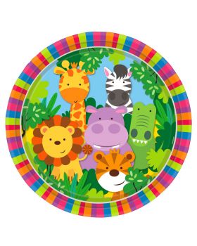 Piatti Carta Animali della Giungla
