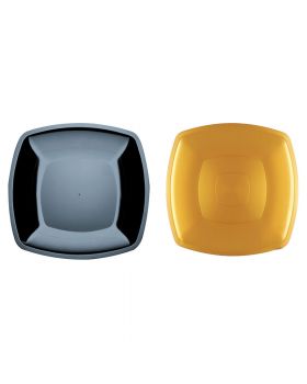 Piatti Grandi piani Quadrati PPL Colorati 30cm 12pz