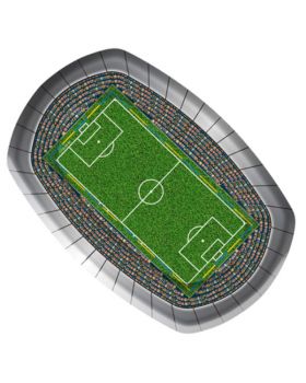 Piatti Carta Ovali Stadio Campo da Calcio 27x18cm