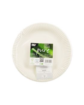 Piattini Dessert Carta Biodegradabile Pap Star Pure 19cm 100pz