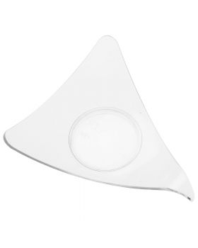 Mini Piatti Coppette Triangolari Pvc Trasparente per Finger Food 9,5x9,5x7,7cm 50pz