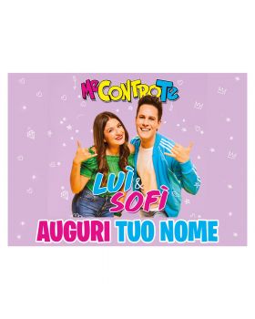 CIALDA in Pasta di Zucchero 1 CIALDA Stampata su Foglio A4 210 × 297 mm Party Store web by casa dolce casa Me Contro Te CIALDA in Ostia per Torta Personalizzabile Lui E SOFI Kit n°13 CDC- 