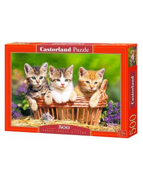 Puzzle Tre Gattini Amorevoli 500 Pezzi 47x33 Cm