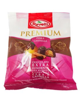 Praline Premium Rovelli Cioccolato Fondente con Morbido Ripieno Pera e Cannella 118gr