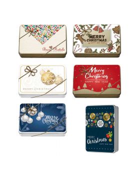Scatola Latta Natale Caramelle Gelèè Tonde Assortite Cesare Carraro 125gr