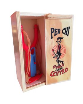 Scherzo Scatola Legno con Sorpresa - Per Chi Vuole Fare Centro 19x8x8cm