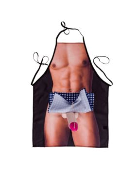 Grembiule da cucina Sexy Corpo di uomo con pene in Peluche