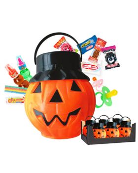 1 Grande Secchio per Caramelle alla Zucca Dolcetto o Scherzetto 6 secchielli Piccoli in plastica per Halloween Bomboniere per Feste di Halloween Qpout 7 secchielli per Zucca Portatili di Halloween 