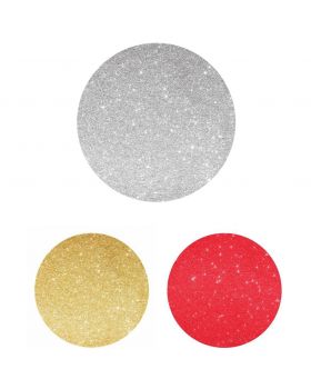 Sottopiatti Carta Rotondi Glitter Colorati 4pz 33cm