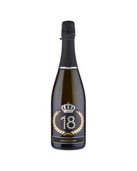 Vino Spumante Compleanno 18 Anni con Strass Swarovski Swart 75cl