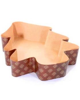 Stampo in Carta per Panettone Forma Albero di Natale 32x23x6cm