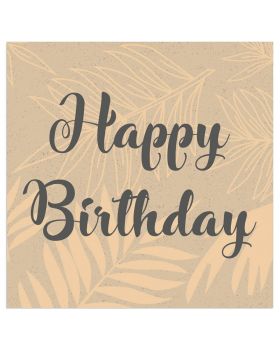 Tovaglioli Carta Happy Birthday Natural Organics Avorio