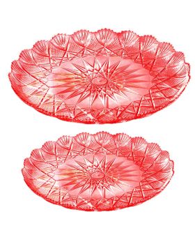 Vassoio Pvc Rotondo Trinato Rosso per Torte - Varie Dimensioni