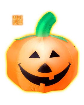Decorazione Zucca di Halloween Gonfiabile Luminosa 122cm